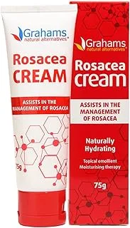 Grahams Natural Rosacea Cream | Anti-Inflammatory To Reduce Redness Of The Skin | Hydrating Formula | Natural Ingredients | Effective Relief | 75 G