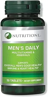 Nutritionl Men's Daily Multivitamin & Mineral | To support Men's Overall Good Health | Boost Immune & Nervous System | Made With Natural & Organic Ingredients | 30 Tablets