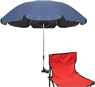 GRANDMEI Chair Parasol with Clamp,46 inches UPF 50+ Clip on Umbrella for Patio,Beach Chairs,Strollers,Wheelchairs,Golf Carts