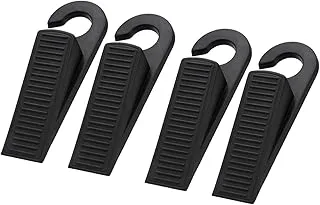 Biella 4Pcs Door Stopper Wedges Mouse Design Guard Baby Safety Protector Non-Slip Door Buffers for Kids Safety Guard Finger Protect for Home and Office, Interior Bathroom, Kitchen, Doors (Black)