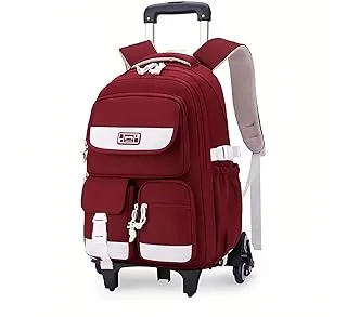 MITOWERMI Kids Rolling Backpack Carry On Luggage Girls Backpack with Wheels Boys Trolley School Bag Wheeled Backpack Bookbag