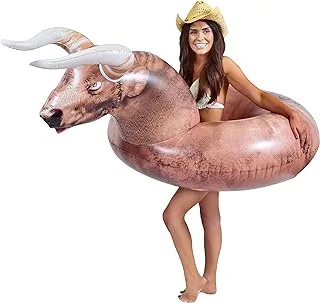 GoFloats Giant Inflatable Pool Floats - Choose Unicorn, Dragon, Flamingo, Swan, or Bull - Includes Drink Float