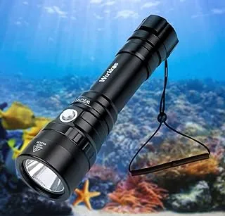 Wurkkos Diving Light Max 2000 Lumen Dive Flashlight, IPX8 Waterproof Scuba Dive Light, Submarine Flashlight Small Size, Professional Snorkeling Light for Under Water Deep Sea Cave(5000K)