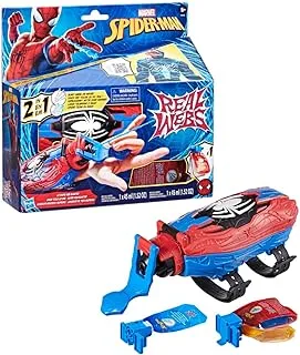 Marvel Spider-Man Real Webs Ultimate Web Blaster, 2-in-1 Blaster, Role Play Toy, Spider-Man Costume, Spider-Man Toys for Kids 5 and Up