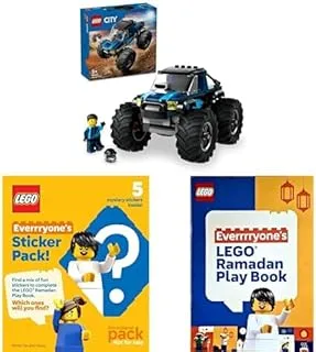 LEGO® City Blue Monster Truck 60402 Building Blocks Toy Car Set With LEGO Book & LEGO Surprise Stickers!