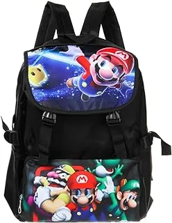 ASLNSONG Anime Backpack Mario Cartoon 18.8L School Bag Rucksack for Teens