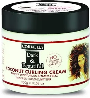 Cornells, Dark & Beautiful, Coconut Curling Cream Adults 300g, For Soft, Shiny, Moisturized & Manageable Hair