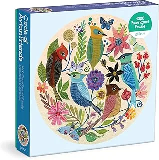 Circle of Avian Friends 1000 Piece Round Puzzle