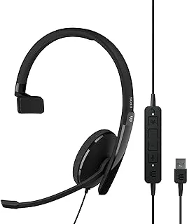 EPOS | Sennheiser ADAPT 130T USB II (1000899) - Wired, Single-Sided Headset with USB Connectivity, MS Teams Certified and UC Optimized - Superior Sound - Enhanced Comfort - Call Control - Black