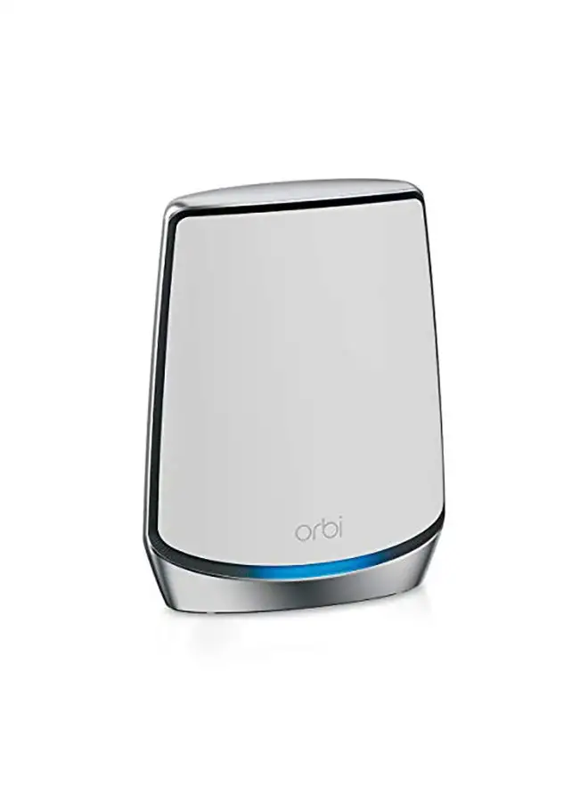 NETGEAR Orbi Ultra-Performance Tri-Band Wi-Fi 6 Add-On Satellite (Rbs850) - يعمل مع جهاز التوجيه Orbi Wi-Fi 6، أضف ما يصل إلى 2000 قدم مربع. قدم، سرعات تصل إلى 6 جيجابايت في الثانية، 11Ax Mesh Ax6000 Wi-Fi White