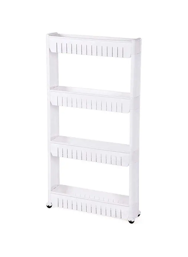 SKY-TOUCH 4-Tier Multi-Purpose Space Saving Storage Organizer White 103cm