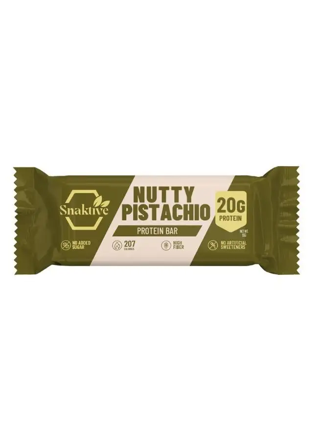 Generic Snaktive Nutty Pistachio High Protein, High Fiber bar 55grams  Single