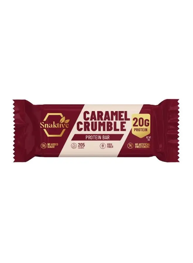 Generic Snaktive Caramel Crumble High Protein, High Fiber bar 55grams  Single