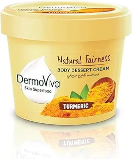 DermoViva Natural Fairness Body Dessert Cream - 140ml| Enriched With Turmeric | For Non-Greasy, Bright & Healthy Skin