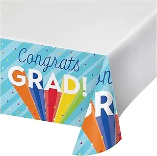 Rainbow Grad Paper Tablecover 54in x 102in 1ct