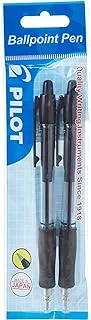 Pilot Super Grip Ballpoint Pen 2-Pieces, Black