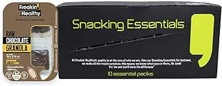 Freakin Healthy Raw Chocolate Granola Bar 50g Dispenser, Pack of 10 500g, Gluten Free, Vegan and Healthy Snack