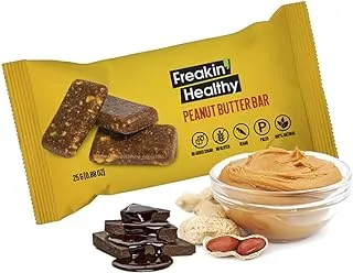 Freakin Healthy Peanut Butter Snack Bar 25g ، خالٍ من الغلوتين ، وجبات خفيفة نباتية وصحية