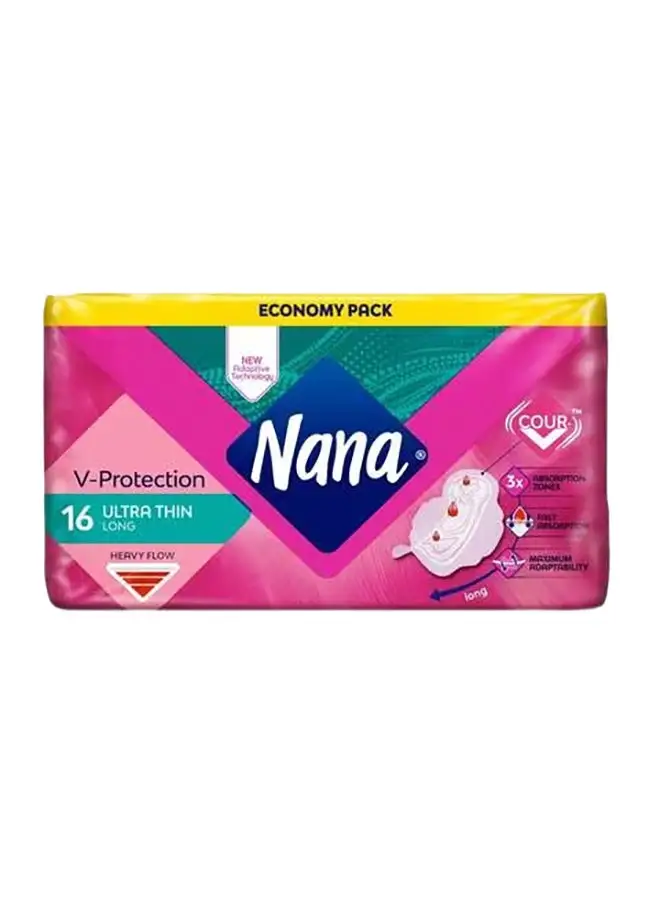 Nana Ultra Long Wings Sanitary Pads White 16 Pads