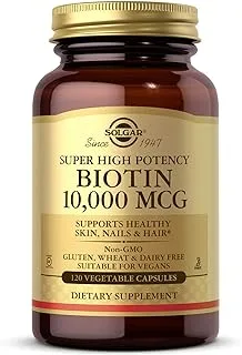 Solgar Biotin 10000 ميكروجرام ، 120 كبسولة نباتية