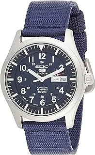 Seiko Men's Automatic Watch With Analog Display And Nylon Strap Snzg11J1, Blue