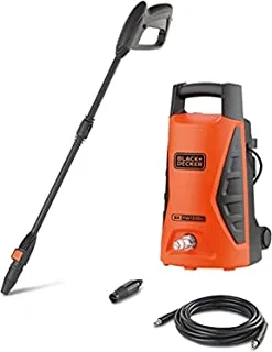 Black & Decker 1300W 100 Bar Electric Pressure Washer for Home, Garden & Cars, Orange/Black - PW1370TD-B5, 2 Years Warranty