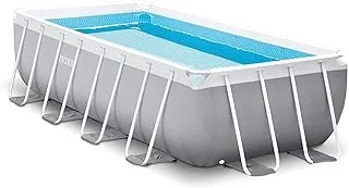 Intex 16 Ft. X 8 Ft. X 42 Inch Prism Frame Rectangular Pool Set Multi Colour, 26792Uk, 16 Ft. X 8 Ft. X 42-Inch Prism Frame Rectangular Pool Set