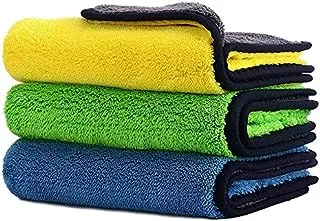 Sulfar Car Drying Towel, Free Microfiber Cleaning Cloth, Premium Professional Soft Microfiber Towel, Super Absorbent Detailing Towel for Car/Windows/Screen/Kitchen,40x30cm 3Pack