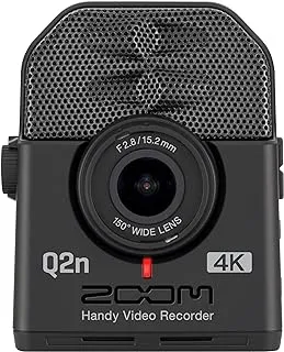 Zoom Q2n-4K Handy Video Recorder, 4K/30P Ultra High Definition Video, Compact Size, Stereo Microphones, Wide Angle Lens, for Recording Music, Video, YouTube Videos, Livestreaming