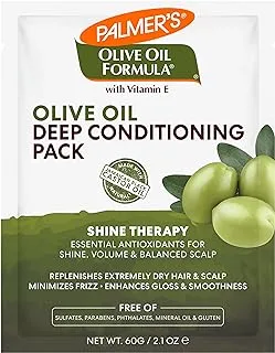 Palmer's Olive Oil Formula Shine Therapy Deep Conditioning Hair Pack-Vitamin E-For All Curl,Patterns & Textures-Frizz Prone Hair-Repairs Weak hair-No Paraben, Sulphate,Dyes, Mineral Oil-60g