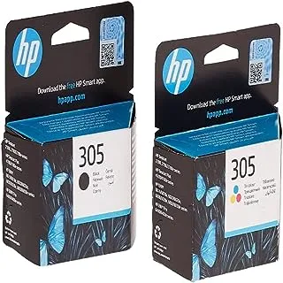 Hp 305 Black Original Ink Cartridge (1) + Hp 305 Tri-Color Original Ink Cartridge(1)