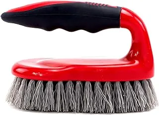 RoyalFord Scrubbing Brush with Handle, Red, RF8827