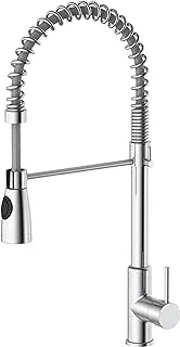 Hesanit Spring Sink Mixer Tap With Two-Function Sprayer - Chrome | Single Hole Deck Mount