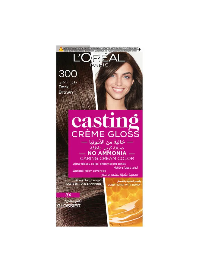 L'OREAL PARIS Loreal Paris Casting Creme Gloss Hair Colour, 300 Dark Brown 180ml