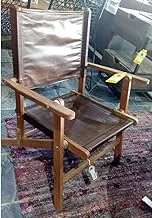 Dubai Garden Centre Wooden Folding Leather Chair