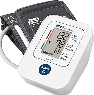 A&D Simple Upper Arm Blood Pressure Monitor, White - Ua611