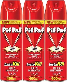 Pif Paf Mosquito & Fly Killer | Kills Instantly | Insect Killer Spray with Best Ever Formulation | 400 ml | Pack of 3