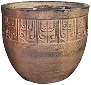 Dubai Garden Centre Tribal Clay Egg Planter Pot, Medium