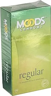 Moods Regular Condoms, 12 Pieces, Medium