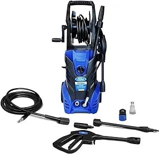 Ford 150 Bar Electric Pressure Washer With Built-In Soap Tank For Home,Garden,And Cars,Blue,F2.2