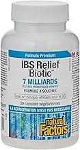 Natural Factors Ibs Relief Biotic 7 Billion 4-Strain 30 كبسولة نباتية