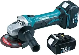 Makita Dga454Rfj Cordless Angle Grinder, 115 Mm Length, 18V Capacity