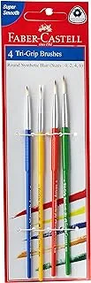 Faber-Castell Synthetic Hair Paint Brushes Round 4Pc (0,2,4,6)