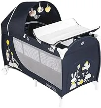 L113-243 Cam Daily Plus Lightweight Travel Cot - Navy Blue - Compact Go-Anywhere Travel Cot, From 0 To 36 Months, 2 Castors, Travel Bag, Compact Folding, Large Pocket, Baby Bed, Baby Cot