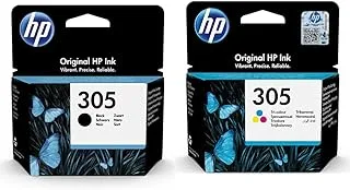 Hp 305 Black Original Ink Cartridge 3Ym61Ae & Hp 305 Tri-Color Original Ink Cartridge 3Ym60Ae