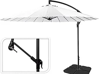 Dubai Garden Centre Parasol Umbrella with Stand, White