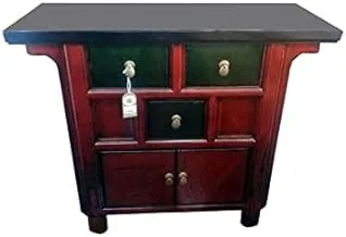 Dubai Garden Centre NB 5 Drawers Cabinet, Red/Black