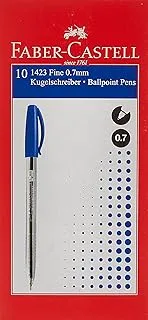 Faber-castell 1423 ball pen 0.7mm box of 10pc blue