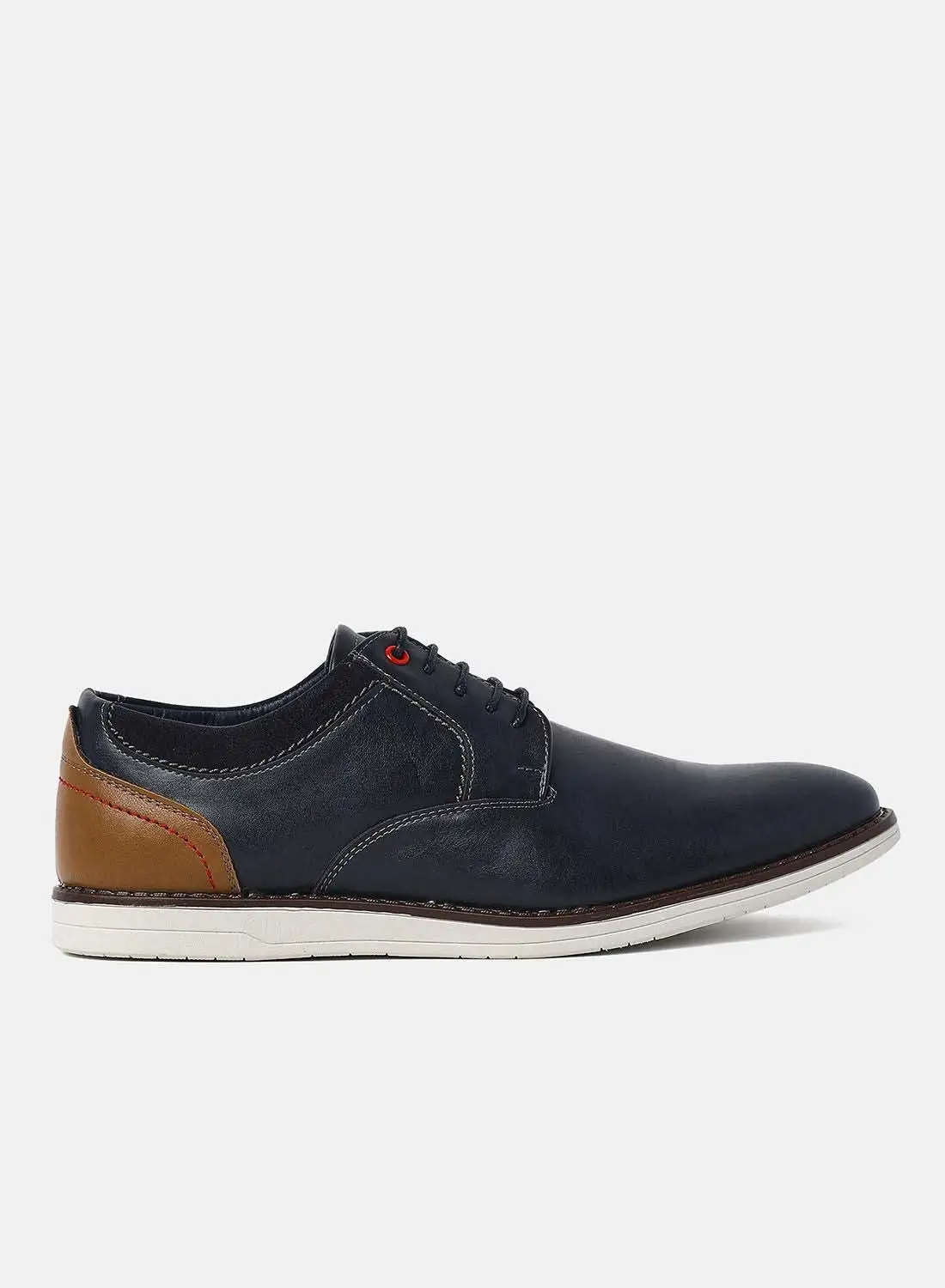 QUWA Low Top Sneakers Navy Blue/Brown