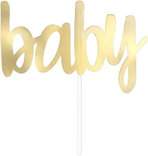 Unique Baby Cake Topper, 6-Inch Size, Gold